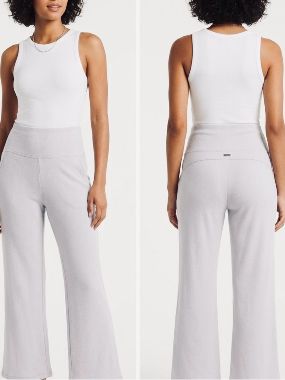 NANETTE LEPORE Pale Lavender Grey Casual Wide-Leg Joggers Lounge Pants